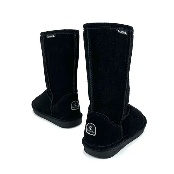 Bearpaw Emma Girls Black Winter Boot Size 4 Suede Waterproof Wool Lining Comfort - Picture 3 of 11